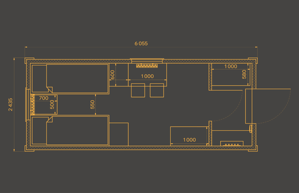 Жилой для ИТР на 2 человек